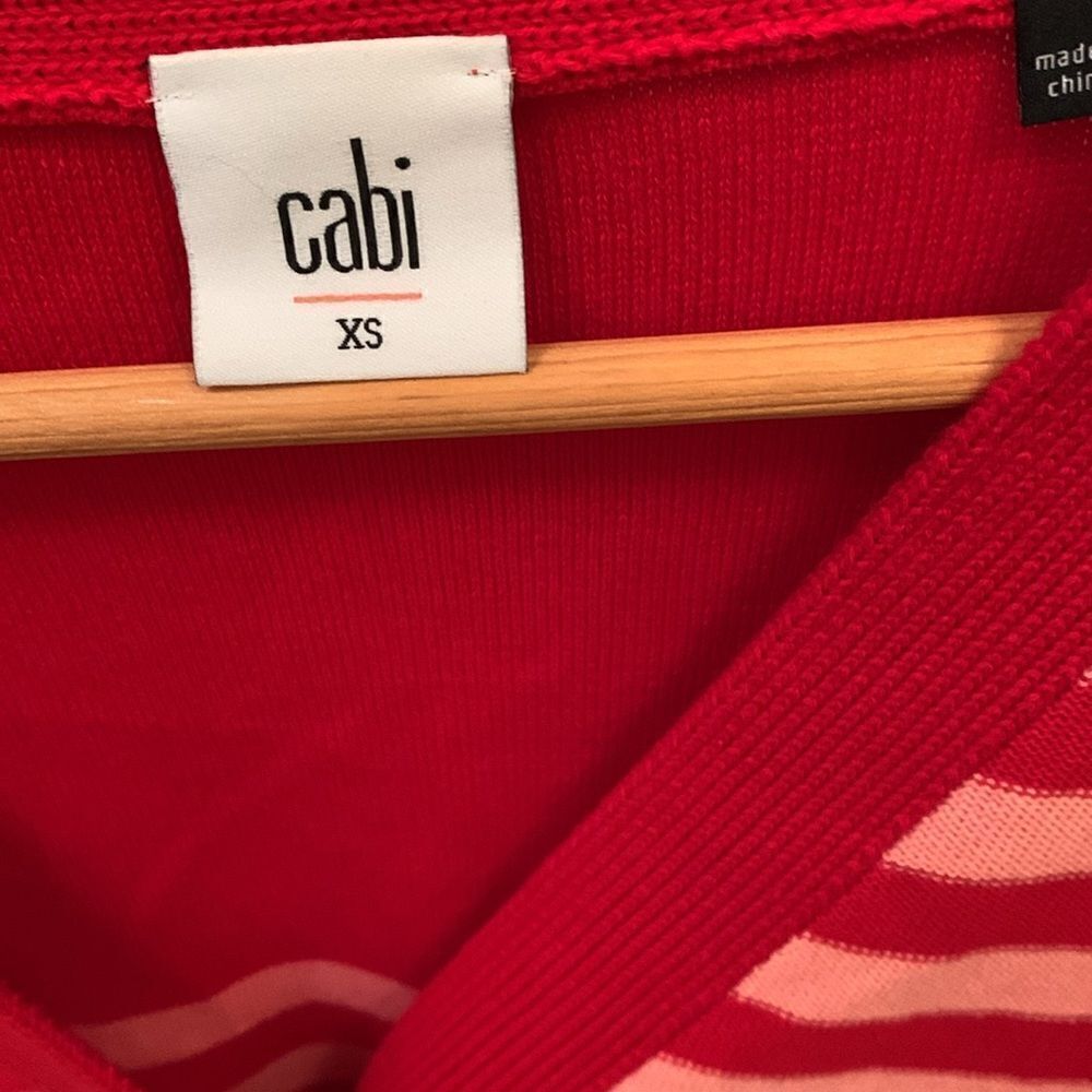 CABI Picnic Stripe Cardigan Sweater - Picture 2 of 4